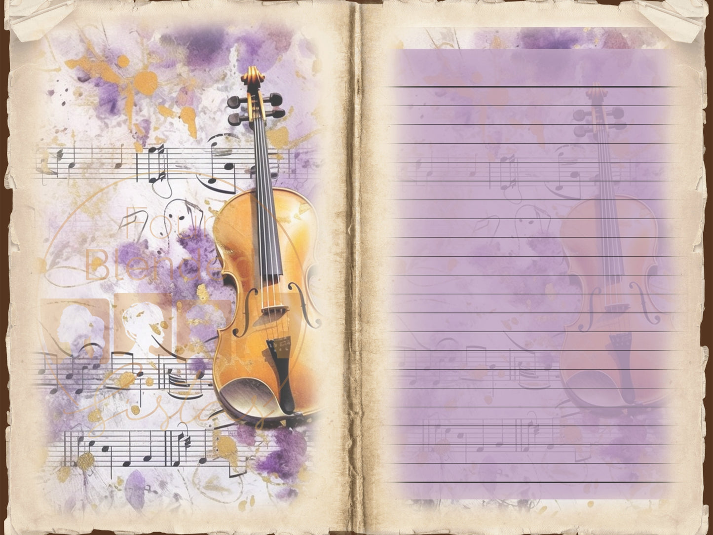 Violin & Music Notes JUNK JOURNAL KIT - 72423JJ